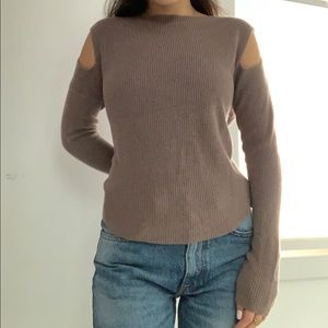 Express brown long sleeve sweater